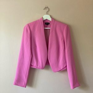 Toshop cropped pink blazer US4